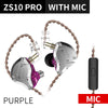 KZ ZS10 PRO 4BA+1DD HIFI Metal Bass Earbuds In Ear Earphone Monitor Headphones Sport Noise Cancelling For ZSN pro DQ6 ASX