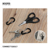Booms Fishing CC1 Steel Small Carabiner Clips Outdoor Camping Multi Tool Fishing Acessories 6pcs