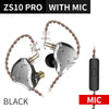 KZ ZS10 PRO 4BA+1DD HIFI Metal Bass Earbuds In Ear Earphone Monitor Headphones Sport Noise Cancelling For ZSN pro DQ6 ASX