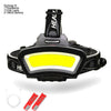 8000LM USB rechargeable LED Headlight 200m Long Lighting Distance Wide Angle COB Head Lamp Lantern For Hike Outdoor Use 2*18650