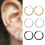 2021 New Vintage Rose Gold Multiple Dangle Small Circle Hoop Earrings for Women серьги Jewelry Steampunk Ear Clip Gift