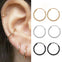 2021 New Vintage Rose Gold Multiple Dangle Small Circle Hoop Earrings for Women серьги Jewelry Steampunk Ear Clip Gift