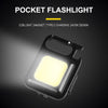 Mini LED Flashlight Work Light Portable Pocket Flashlight Keychains USB Rechargeable for Outdoor Camping Small Light Corkscrew