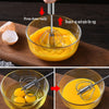 Hand Pressure Semi-automatic Egg Beater Stainless Steel Kitchen Accessories Tools Self Turning Cream Utensils Whisk Manual Mixer