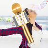 Wireless Karaoke Microphone Bluetooth Handheld Portable Speaker Home KTV Player with Dancing LED Lights Record Function for Kids