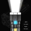 4-core Super Bright Flashlight Rechargeable Outdoor Multi-function P1000 Led Long-range Spotlight Battery Display COB Light