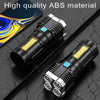 4-core Super Bright Flashlight Rechargeable Outdoor Multi-function P1000 Led Long-range Spotlight Battery Display COB Light