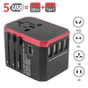 5USB travel adapter Universal Power Adapter Charger worldwide adaptor wall Electric Plugs Sockets Converter for mobile phones