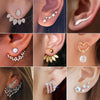 2021 New Crystal Flower Drop Earrings for Women Fashion Jewelry Gold colour Rhinestones Earrings Gift for Party Best Friend