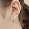 2021 New Crystal Flower Drop Earrings for Women Fashion Jewelry Gold colour Rhinestones Earrings Gift for Party Best Friend