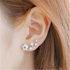 2021 New Crystal Flower Drop Earrings for Women Fashion Jewelry Gold colour Rhinestones Earrings Gift for Party Best Friend