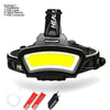 8000LM USB rechargeable LED Headlight 200m Long Lighting Distance Wide Angle COB  Head Lamp Lantern For Hike Outdoor Use 2*18650