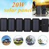 KERNUAP 20W SunPower Folding Solar Cells Charger Outdoor 5V 2.1A USB Output Devices Portable Solar Panels for Phone Charging