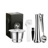 Refillable Stainless Steel Coffee Filter Espresso Coffee Pod For Nespresso Refillable Capsule Two Version