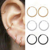 2021 New Vintage Rose Gold Multiple Dangle Small Circle Hoop Earrings for Women серьги Jewelry Steampunk Ear Clip Gift