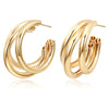 Golden Big hoop Earrings  Geometry Metal Gold Earrings For women Female Retro Drop Earrings 2021 Trend Fashion Jewelry