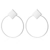 Golden Big hoop Earrings  Geometry Metal Gold Earrings For women Female Retro Drop Earrings 2021 Trend Fashion Jewelry