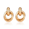 Golden Big hoop Earrings  Geometry Metal Gold Earrings For women Female Retro Drop Earrings 2021 Trend Fashion Jewelry