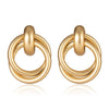 Golden Big hoop Earrings  Geometry Metal Gold Earrings For women Female Retro Drop Earrings 2021 Trend Fashion Jewelry